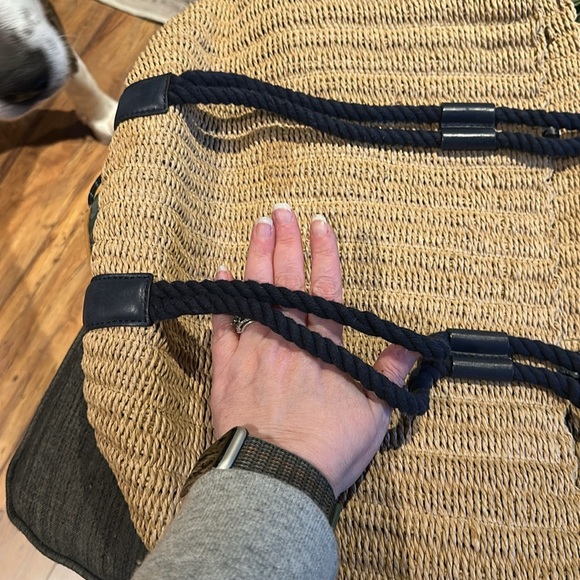 COPY - J Crew straw market tote with rope handles NWT - Picture 3 of 4